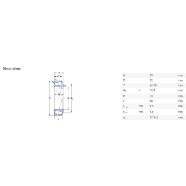 Single Row Tapered Roller Bearings NSK HR32207J For Machine Tool Spindles