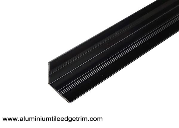Powder Coating Black Aluminium Corner Guards / Metal Wall Corner Protectors