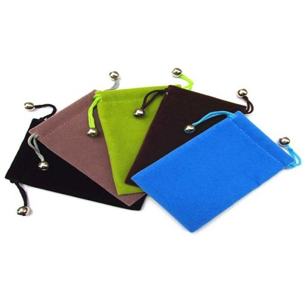 Custom Printed Suede Jewelry Pouch Cadmium Free Fabric For Christmas Gifts