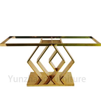 Mesa de consola com base de ouro Mobiliário de hotel