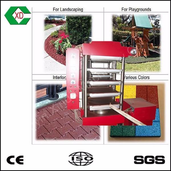 4-6 Sqm / Hour Rubber Tile Making Machine 1.7*1.7*2m 4 Layers CE Approved