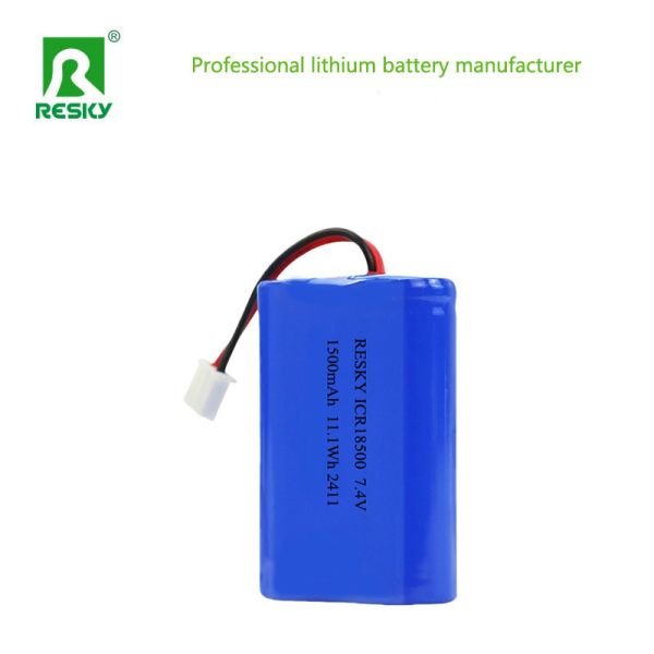 Rechargeable Batteries ICR18500 7.4V 1500mAh 11.1wh Cylindrical Li-ion Battery Pack