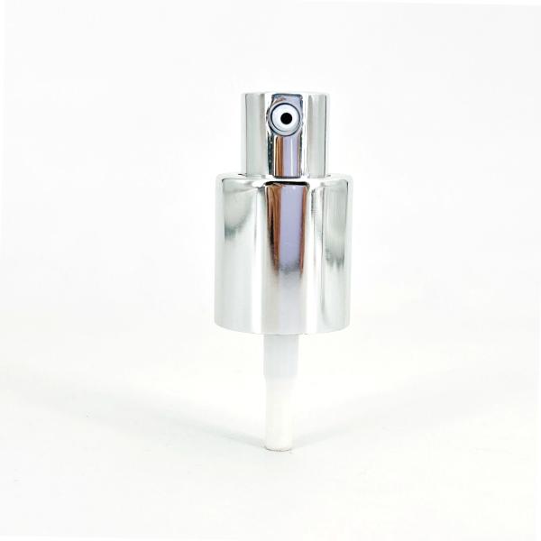 20mm Silver Aluminium Recyclable Lotion Cream Pump High End Cosmetic Packaging