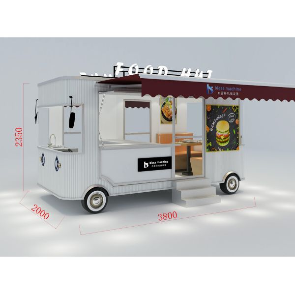 Leisure Fast Food Equipment Electric Mobile Snack Beverage Catering Van Truck Trailer Kiosk Cart