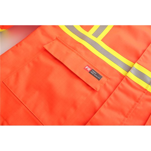 Анти- статический дождя FR Workwear доказательства, Hi куртка апельсина Vis пожаробезопасная водоустойчивая