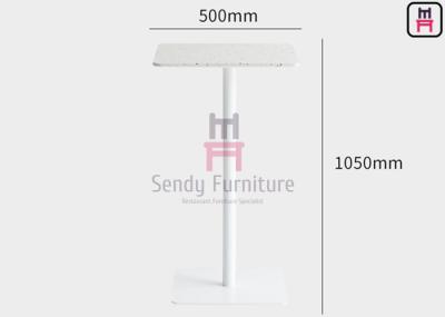 Terrazzo H105cm Square Restaurant Bar Tables OEM ODM Powder Coating Steel Bar