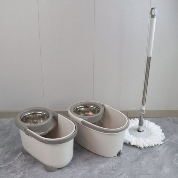 360 Degree Magic Spin Mop And Bucket Set 6L Capacity Round Head Microfiber Spin Mop