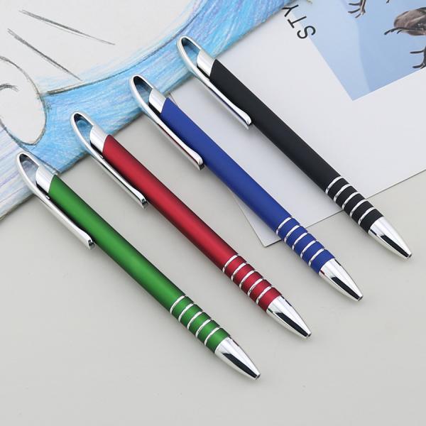 Bureau d'affaires stylo à bille mat pressé en métal imprimer logo écriture fluide stylo à bille cadeau