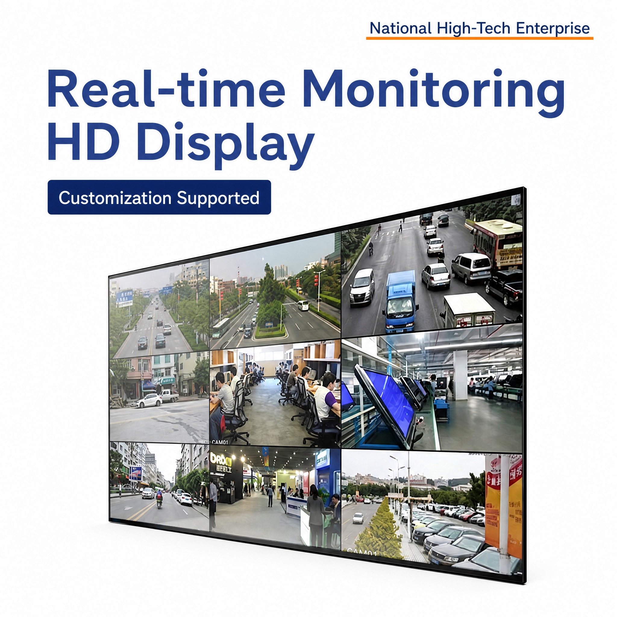OEM 32 Inch LCD Closed Circuit Monitor Wall Mounted Self Service Business LCD Display