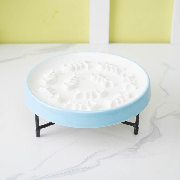 Кот таза собаки щенка любимца таза еды медленный ограничивать собаки шара кота шара еды керамический анти- медленный ест