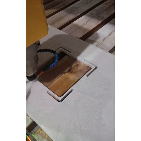 HOT 4+3 STONE CNC CUTTING MACHINE 15KW+7.5KW 3200*2000MM STONE MACHINERY TABLE 85 DEGREE CHAMFER 45 DEGREE CUT SHAPE SAVE MONEY REDUCE COST CAMERA SUCTION SPINDLE OPEN HOLE CUSTOM LOGO EXCELLENT