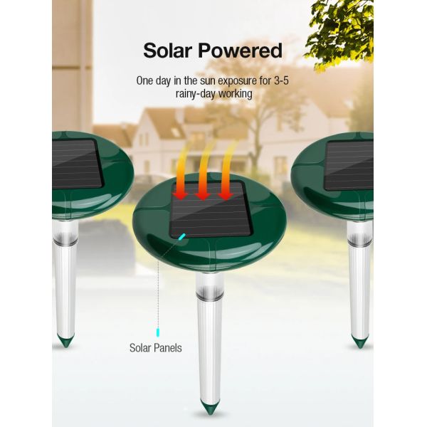 Effective Outdoor Rodent Control with Stocked Solar Mice Repeller from Professional