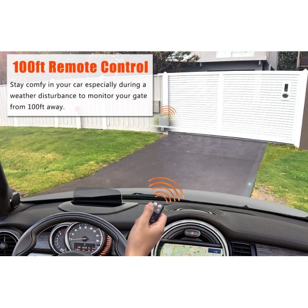 Villa Automatic Sliding Gate Motor With 2 Remote Control Electric Rolling Driveway