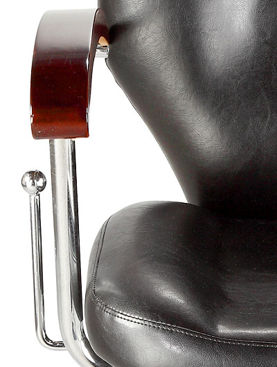 WT-3201 Black Professional Hair Styling Chair chrome armrest with wood for beauty hair salon