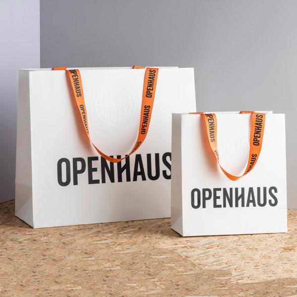 Gravure Printing Custom Logo Necklace Paper Gift Bag for Customized Jewelry Packaging