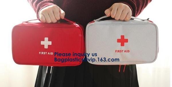 First Aid Bags, Kit Bag, Medical Storage Bag, Portable Pouch, Emergency Medicine, Handy Pills Pocket