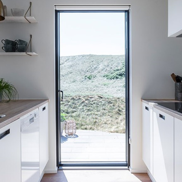 Customized Narrow Aluminum Frame French Glass Door Cloakroom Kitchen Indoor Aluminum Casement Doors