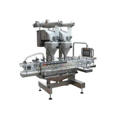 Double Head Screw Spices Coffee Vial Powder Filling Machine 500BPH 2000BPH