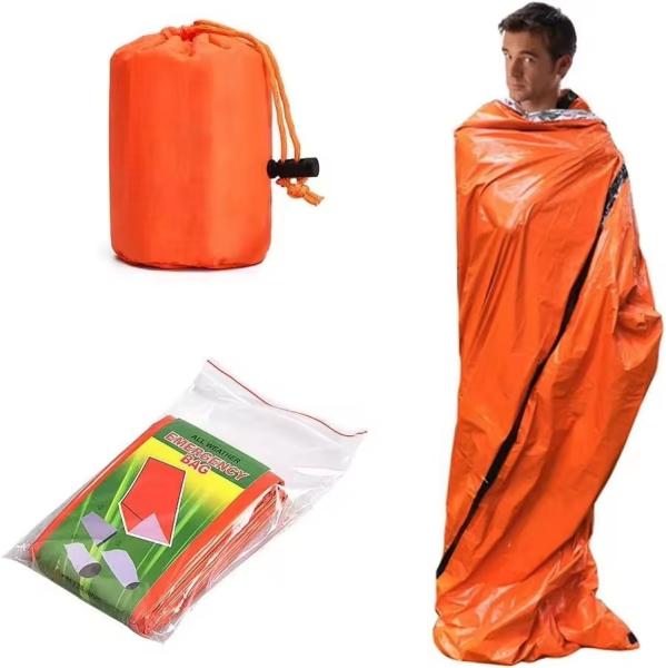 2024 Wholesale Compact Sack Waterproof Survival Bivy Thermal Emergency Sleeping Bags Emergency Rescue Equipment
