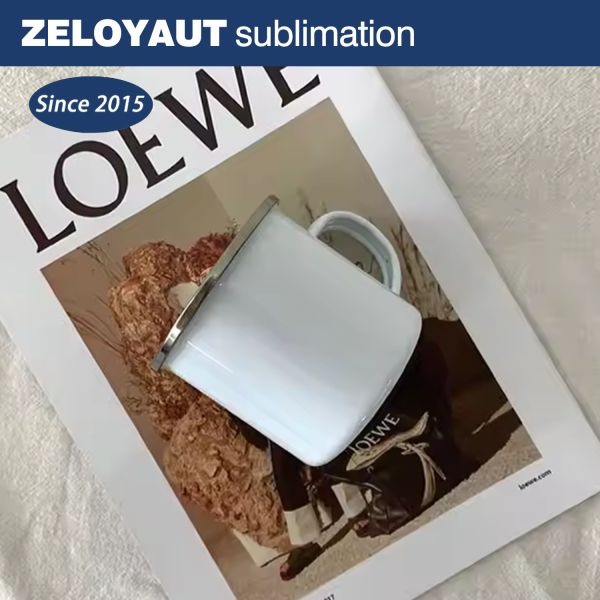 Factory Direct White Stainless Steel Enamel Cup for Sublimation Personalized Design for Promotional & Business Gifts