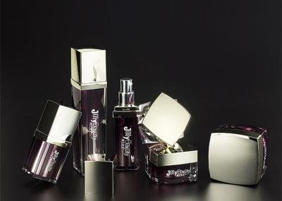 The jar square cap metal bottle body Burgundy  Empty Makeup Containers