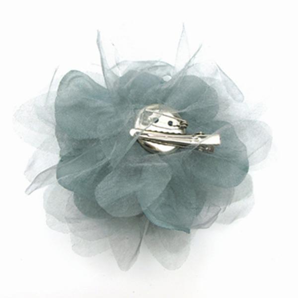 Luxurious Silver Grey Hair Flowers Decorative Flower For Wedding Dress Ball Gown and For Stage Performance