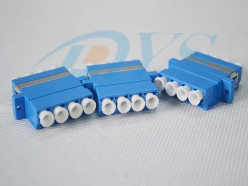 4 Ways with Flange LC / UPC Blue house Fiber Optic Adapter To High wearable