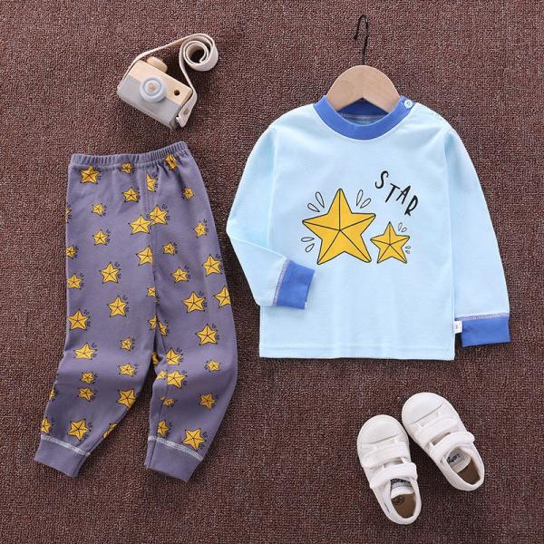 Breathable Children'S Pajama Set Cotton Boys And Girls Homewear