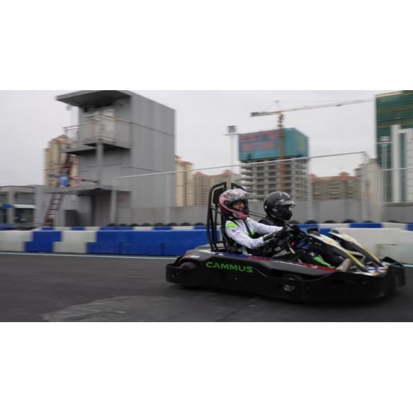 48V Motor Rated 3000RPM Lithium Battery Go Kart 2 Seats For Adult Kid