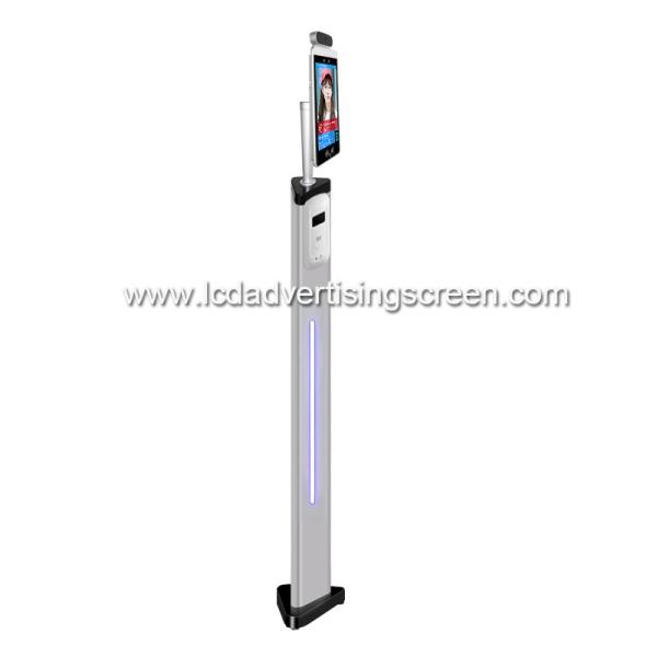 Dispensador líquido del desinfectante de la mano del lavado de la temperatura de la escuela IP65 del sentido de cara del reconocimiento de la alarma anormal infrarroja de la temperatura