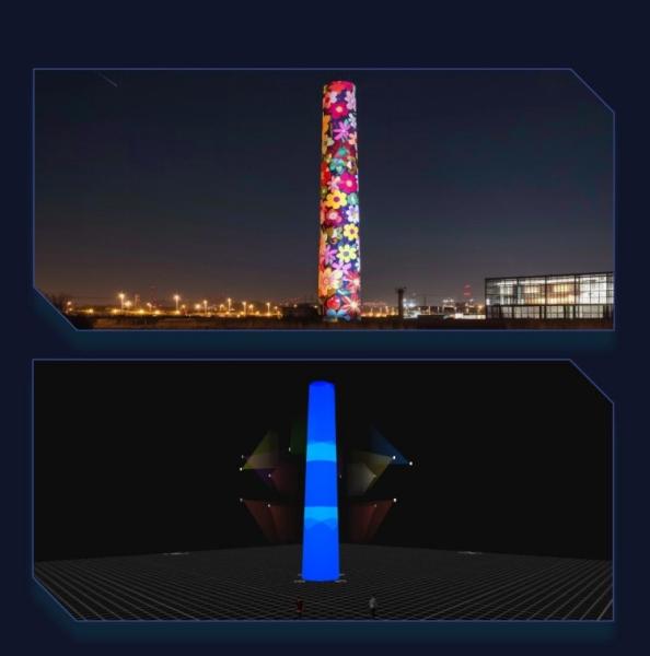 Equipo de proyección de servidor convergente distribuido y multifunción 4K de Flyin 2025 para Edge Fusion Dome 3D Mapping Immersive Room