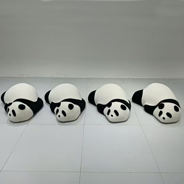 Single Seat Children's Lounge Sofa Giant Panda Shaped Recliner Chair Comfortable Modern Accent Furniture for Home Kids