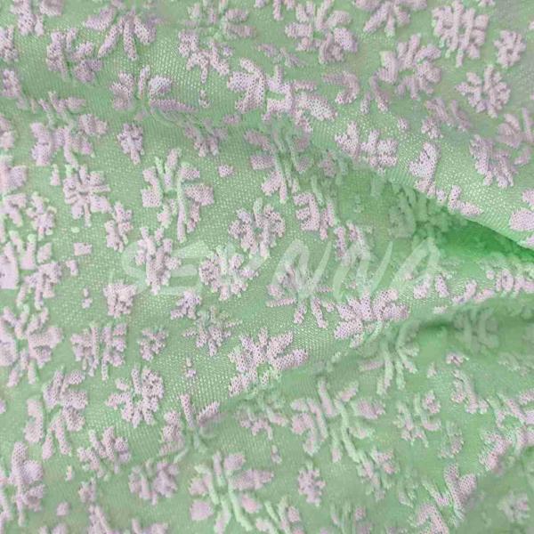 Tecido de nylon reciclado ecológico com construção de listras para roupas sustentáveis 120cm
