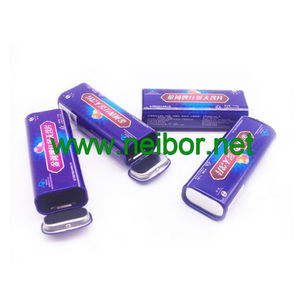 custom printing hinged lid tall mint tin box candy box