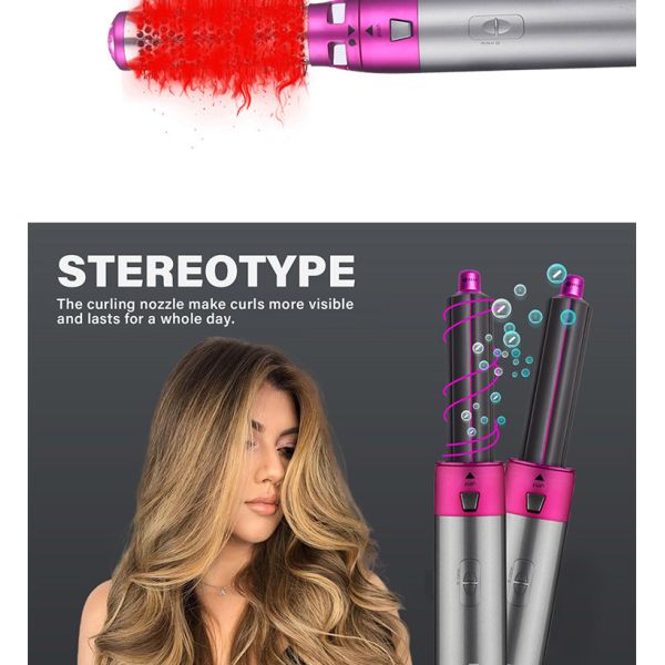 ABS 6 в 1 отделяемом фене для волос Styler один шаг для выправляя завивая суша расчесывать