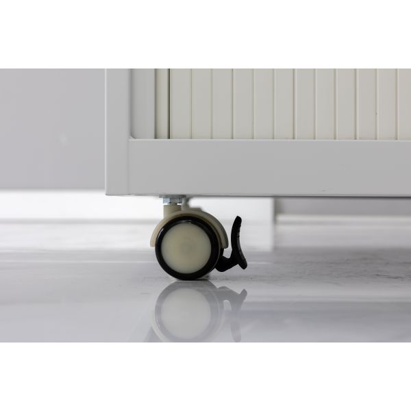 Carrito móvil File Storage Cabinet de Tambour del metal de la oficina con el color blanco