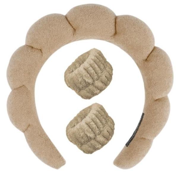 Twist sponge high calvaria SPA head band  washing Face makeup headband set