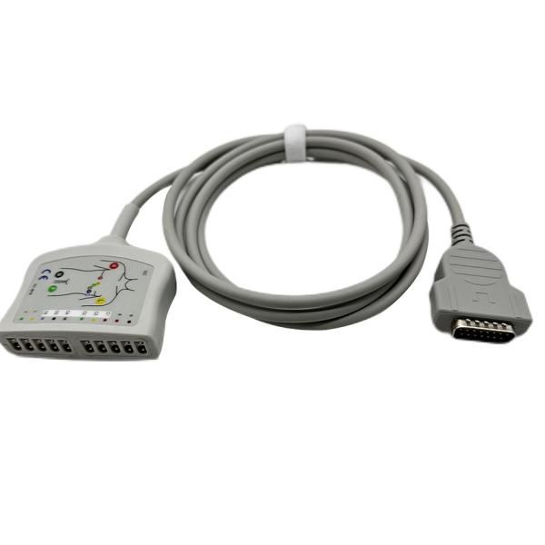 GE Marquette MAC EKG Trunk Cable 12leads  2104723-001 22341809 AHA IEC 2.4M DB15 Connector