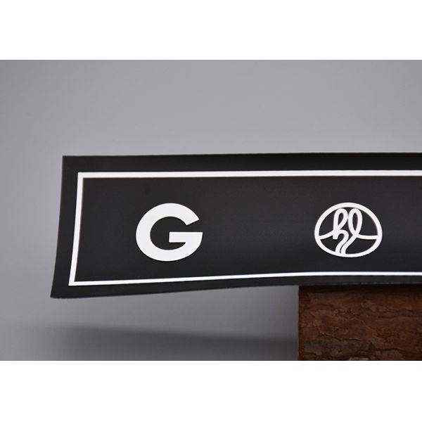 Black Silicone Printing White Logo Elastic Drawstring Cord Heat Transfer Label