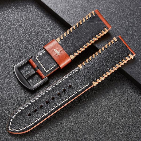 Vintage Genuine Leather Watchbands 22mm Bracelet Band watches Accessories parts for Samsung Gear sport s2 S3 galaxy Huaw