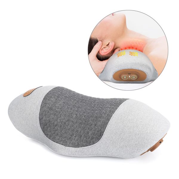 Customized Color Electric Hot Compress Vibration Neck Massager Pillow for Pain Relief