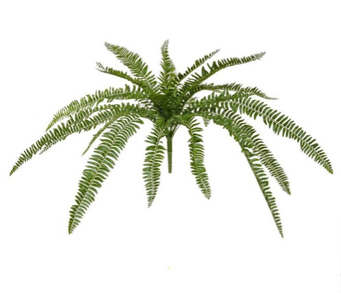 Plastic Artificial Potted Floor Plants Boston Fern Leaves For Decor