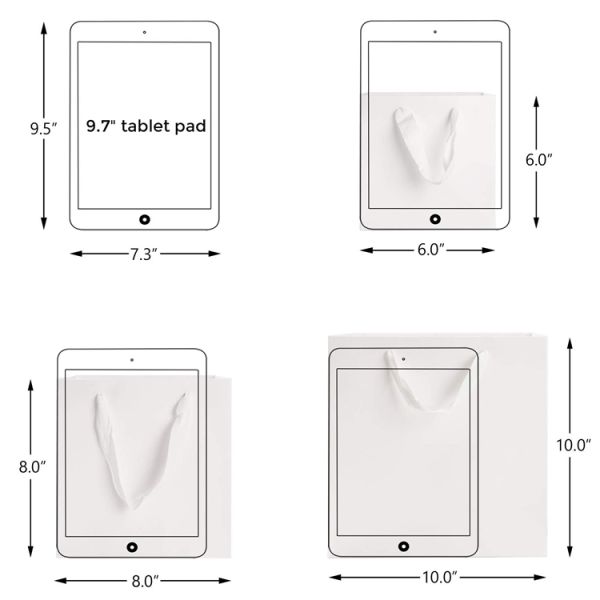 Складываемый сильный белый плоский дно Костюм Одежда Ювелирные изделия Подарки Покупки Картонная коробка Бумажные пакеты