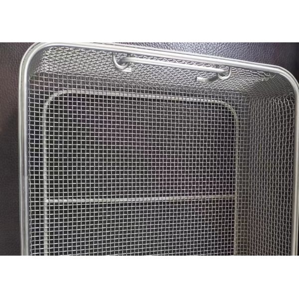 Alambre de acero inoxidable Mesh Storage Basket de la cocina 304 300x197x70m m