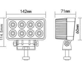 24W 5.5 Inch LED Driving Lights Flood Beam 2400LM Off Road Light for SUV Car Truck Tractor Trailer