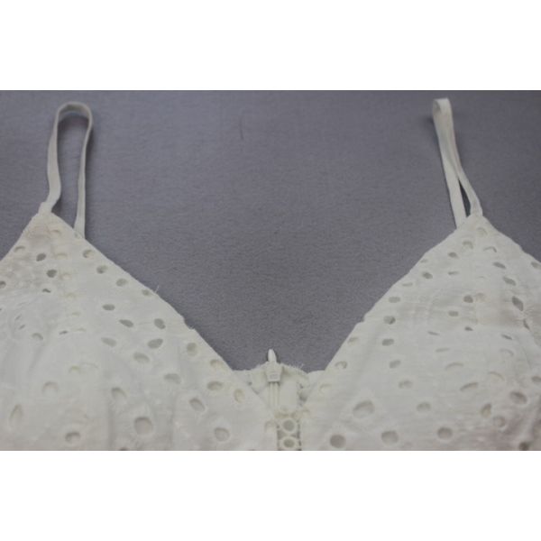 White Custom Womens Dresses / Lace And Embroidered Dress Soft Fabric BS191203