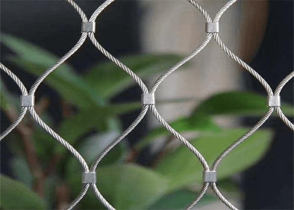 Customized Polishing 7 X 7 Stainless Steel Cable Mesh Netting Ferruled / Knotted