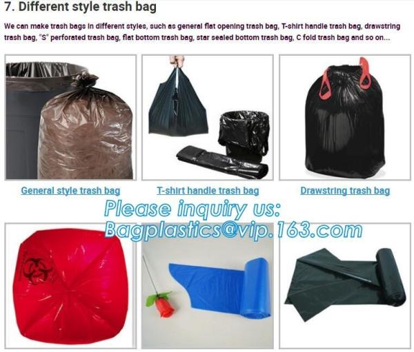indoor/outdoor waste bags Rubbish Black Bag Trash Can Liners for Kitchen Home Bathroom Bedroom Toilet Office Rubbish Bin