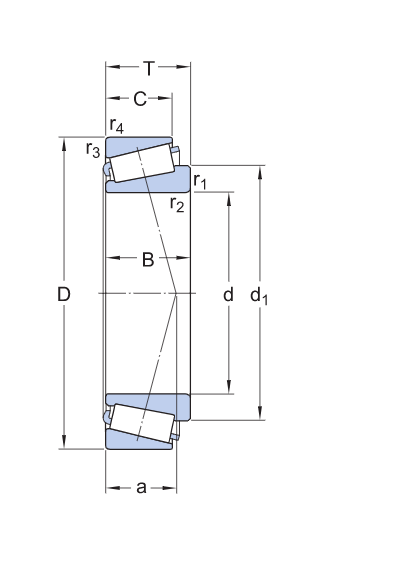 TOP Quality T2EE100 T2EE100C3 T2EE100RS TAPPER ROLLER BEARING 100*165*47mm