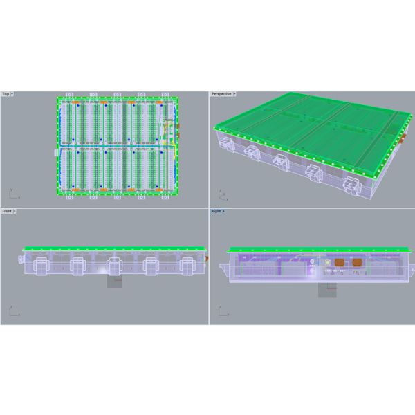 Блок батарей 500v 200AH 100kwh 80kwh HV лития AGV Ev порта CTS